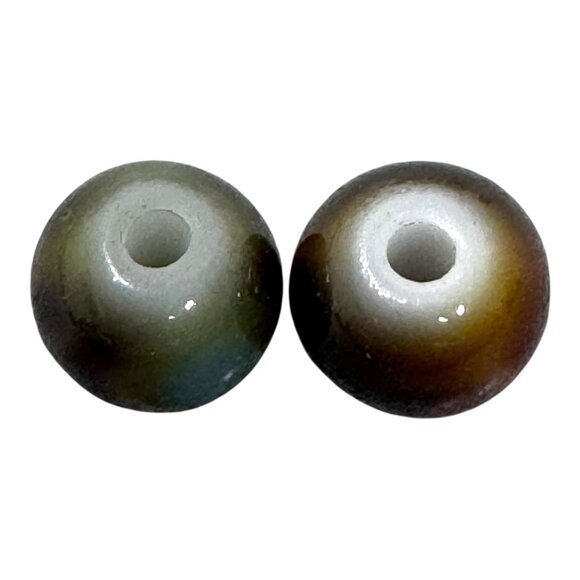 Vintage Lampwork Art Glass Bead Unique Artisan Jewelry Making Supplies Set Of 12 - Picture 4 of 11